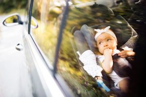 Baby in car safety seat
