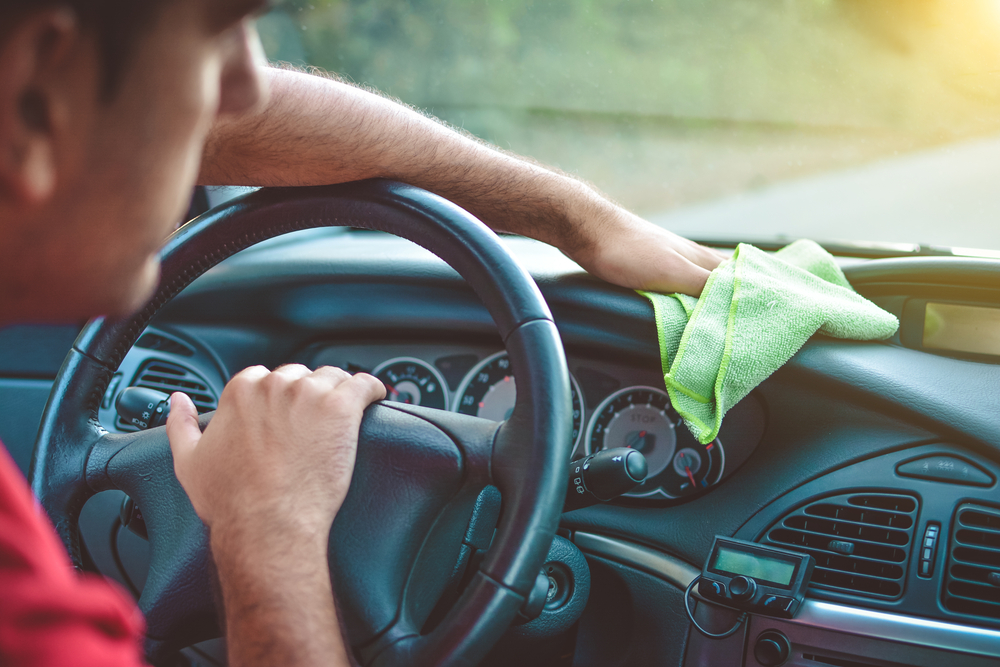 Cleaning the interior of a car